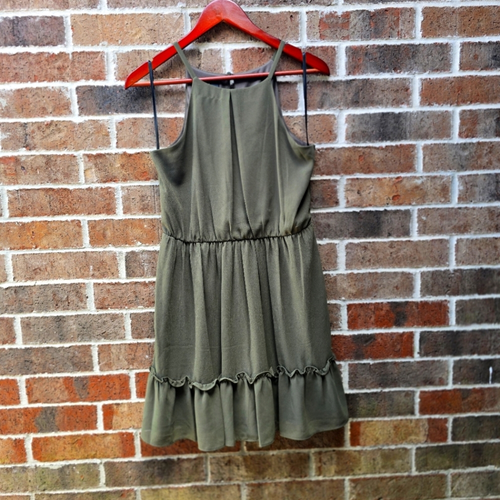 INC International Concepts Olive Mini Dress